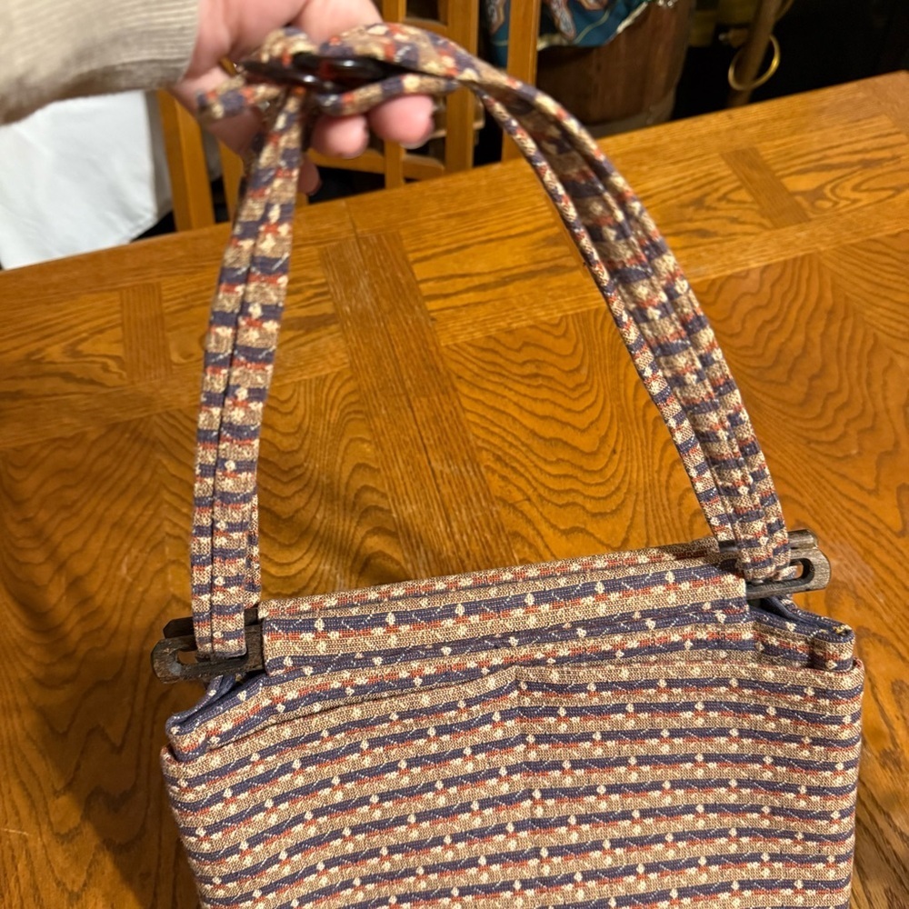 Vintage Toby Weston Woodland Hills Textile Tapestry Multi-Color Purse Bag Tote - Picture 3 of 14